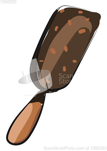 Image of A chocolate chip ice cream, vector or color illustration.