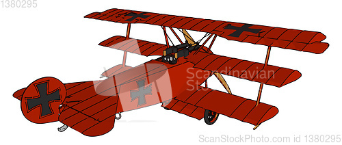 Image of Aero plane of early history vector or color illustration