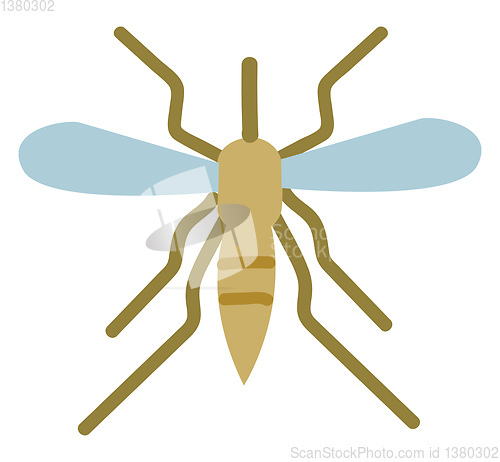 Image of Simple vector illustration of mosquito on white background 