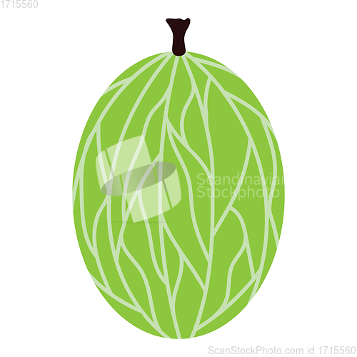 Image of Flat design icon of Gooseberry in ui colors. 