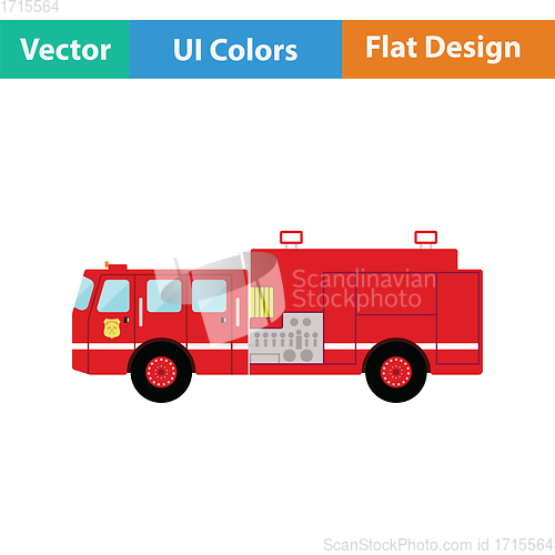 Image of Fire service truck icon