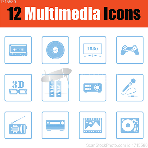 Image of Set of multimedia icons