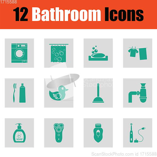 Image of Bathroom icon set