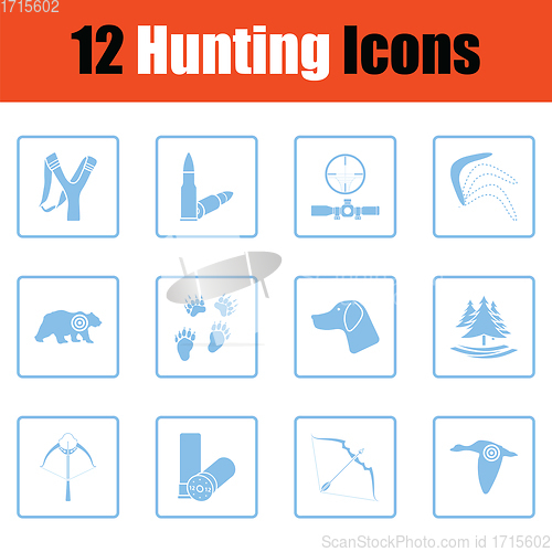 Image of Set of hunting icons