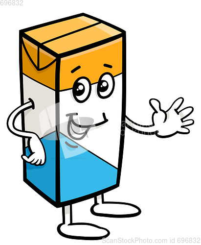 Image of carton of milk character