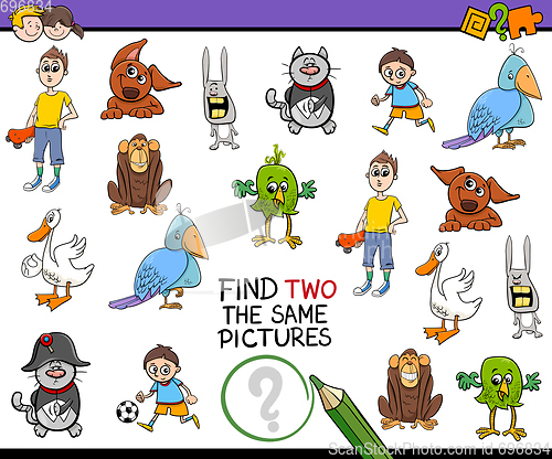 Image of find identical pictures activity