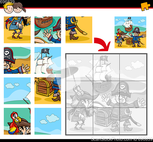 Image of jigsaw puzzle with pirates