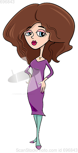Image of pretty girl cartoon character