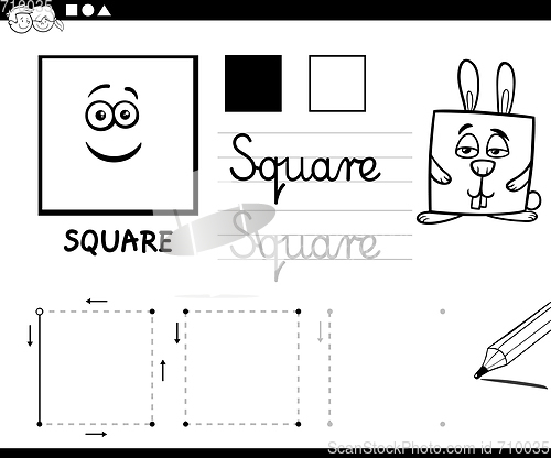 Image of cartoon basic geometric shapes