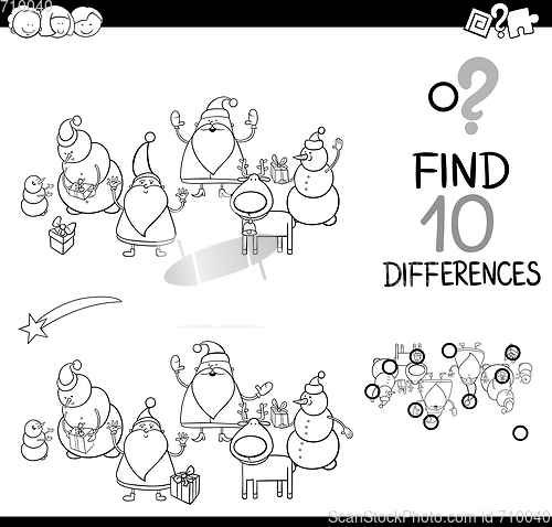 Image of santa claus game coloring page