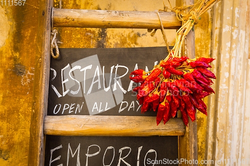 Image of Italian Restaurant Blackboard