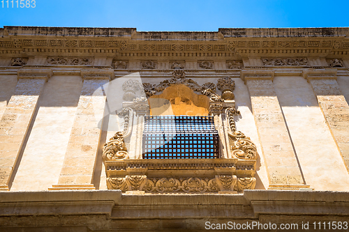 Image of NOTO, ITALY - traditional window design in the monastery close t