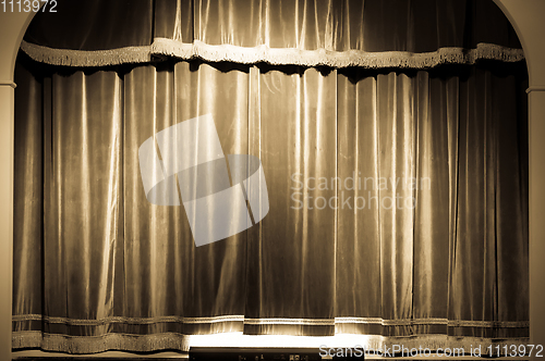 Image of Theatre curtain on stage