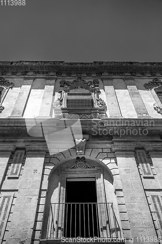 Image of NOTO, ITALY - traditional window design in the monastery close t