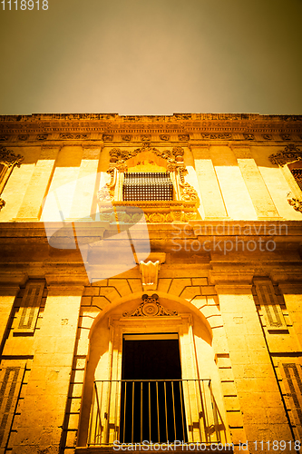 Image of NOTO, ITALY - traditional window design in the monastery close t