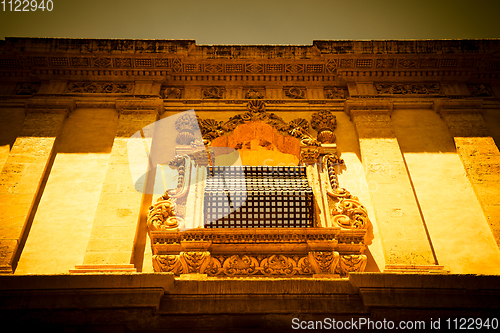 Image of NOTO, ITALY - traditional window design in the monastery close t