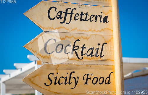 Image of Sicily Food sign