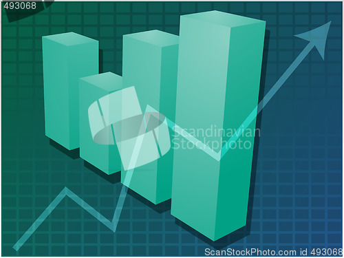 Image of Financial barchart illustration