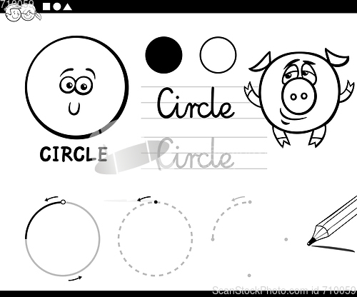 Image of cartoon basic geometric shapes