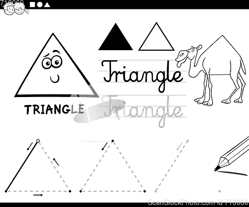 Image of cartoon basic geometric shapes