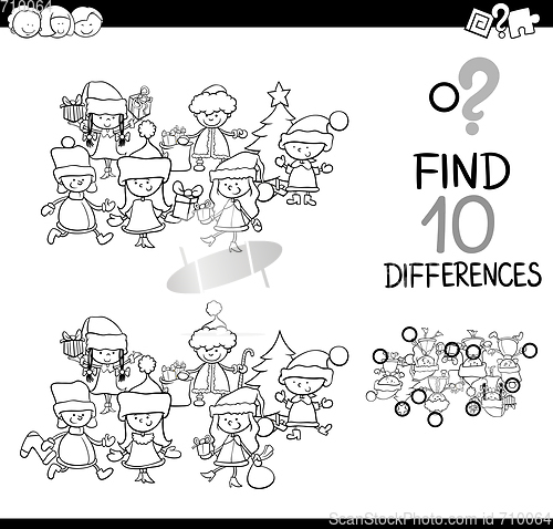 Image of difference game coloring page