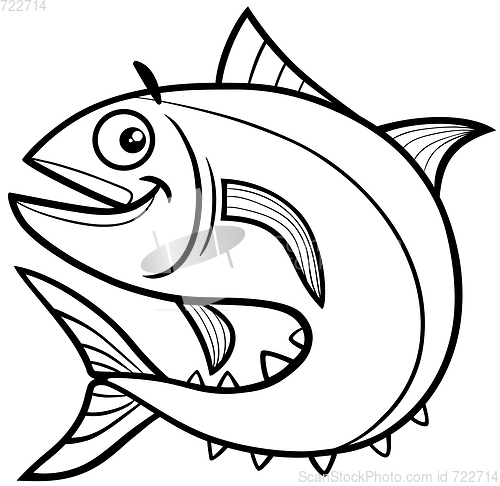 Image of tuna fish coloring page