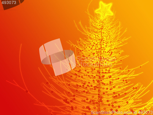 Image of Sparkly christmas tree illustration