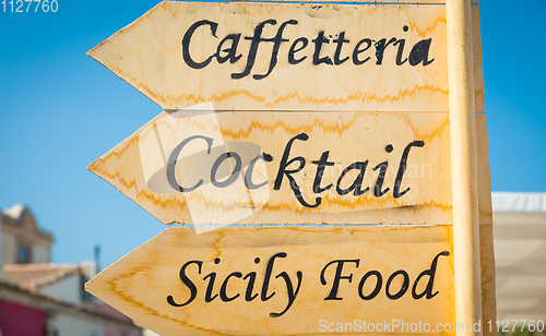 Image of Sicily Food sign