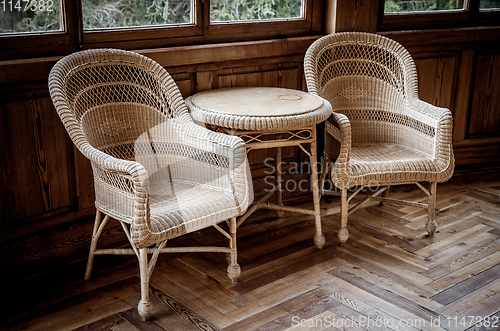 Image of Old wicker chairs