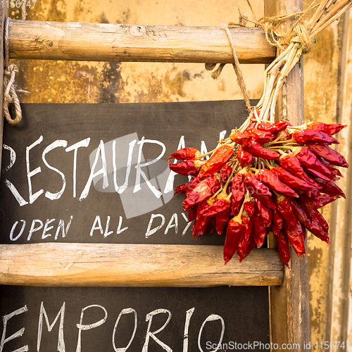 Image of Italian Restaurant Blackboard