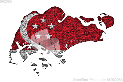 Image of Textured map of Singapore in nice colors