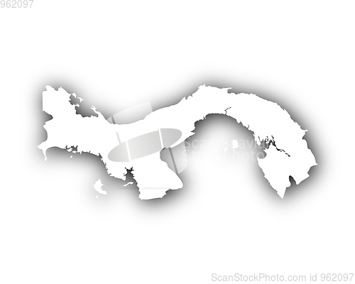 Image of Map of Panama with shadow