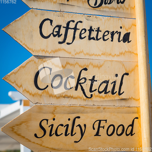 Image of Sicily Food sign