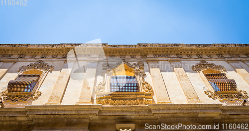 Image of NOTO, ITALY - traditional window design in the monastery close t