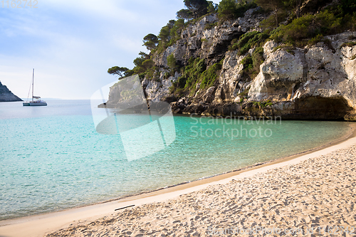 Image of Cala en Turqueta (Turqueta Beach) in Menorca, Spain