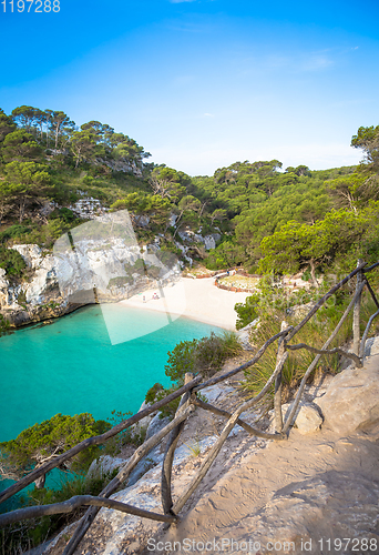 Image of Cala en Turqueta (Turqueta Beach) in Menorca, Spain