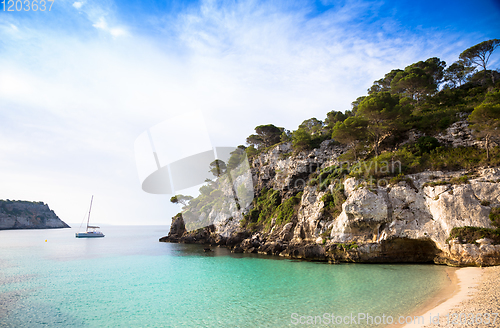 Image of Cala en Turqueta (Turqueta Beach) in Menorca, Spain