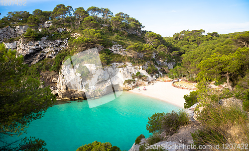 Image of Cala en Turqueta (Turqueta Beach) in Menorca, Spain