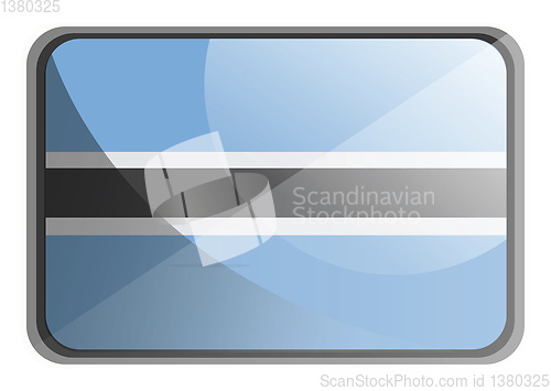 Image of Vector illustration of Botswana flag on white background.