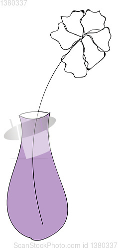 Image of Flower in a purple vase