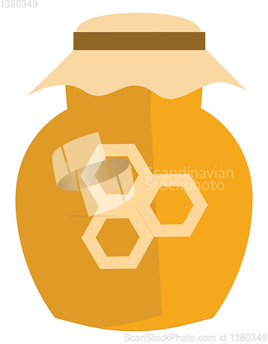 Image of Honey in a jar illustration vector on white background