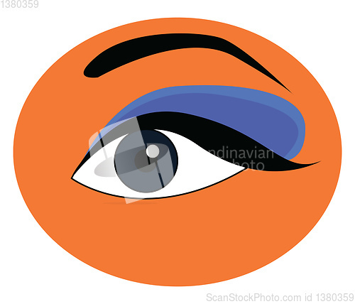 Image of Eye makeup clipart vector or color illustration