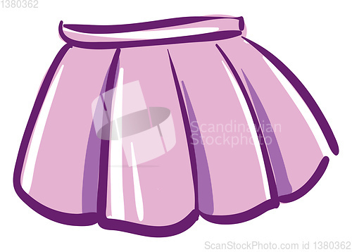 Image of Pink skirt vector or color illustration