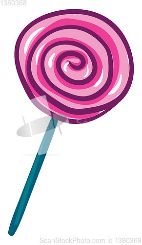 Image of Pink lollipop, vector or color illustration.