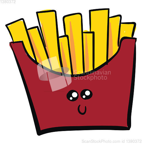 Image of Image of cute French fir, vector or color illustration.