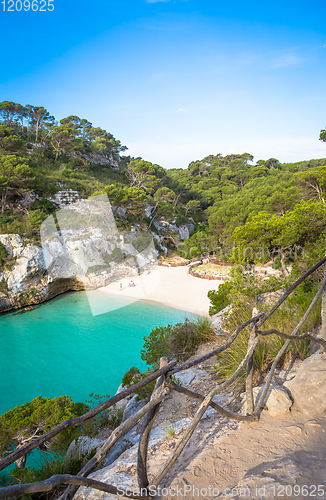 Image of Cala en Turqueta (Turqueta Beach) in Menorca, Spain