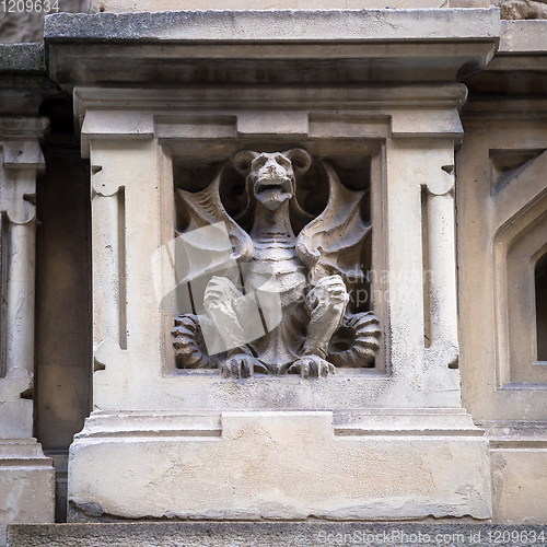 Image of TURIN, ITALY - Dragon on Victory Palace facade 