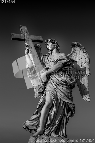 Image of Catholic angel with cross