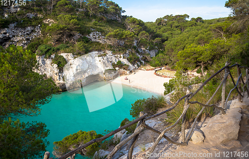 Image of Cala en Turqueta (Turqueta Beach) in Menorca, Spain