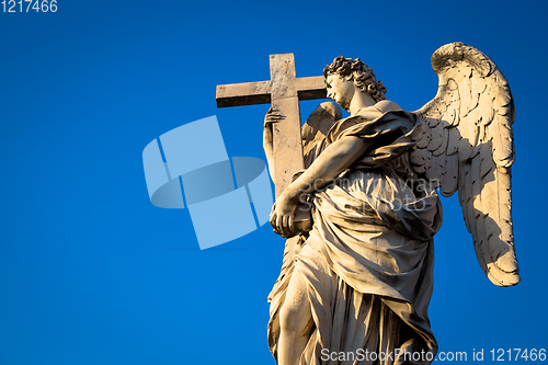 Image of Catholic angel with cross